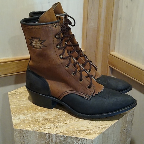 Abilene vintage 2 tone Women’s packer boots 9.5 - Picture 2 of 8